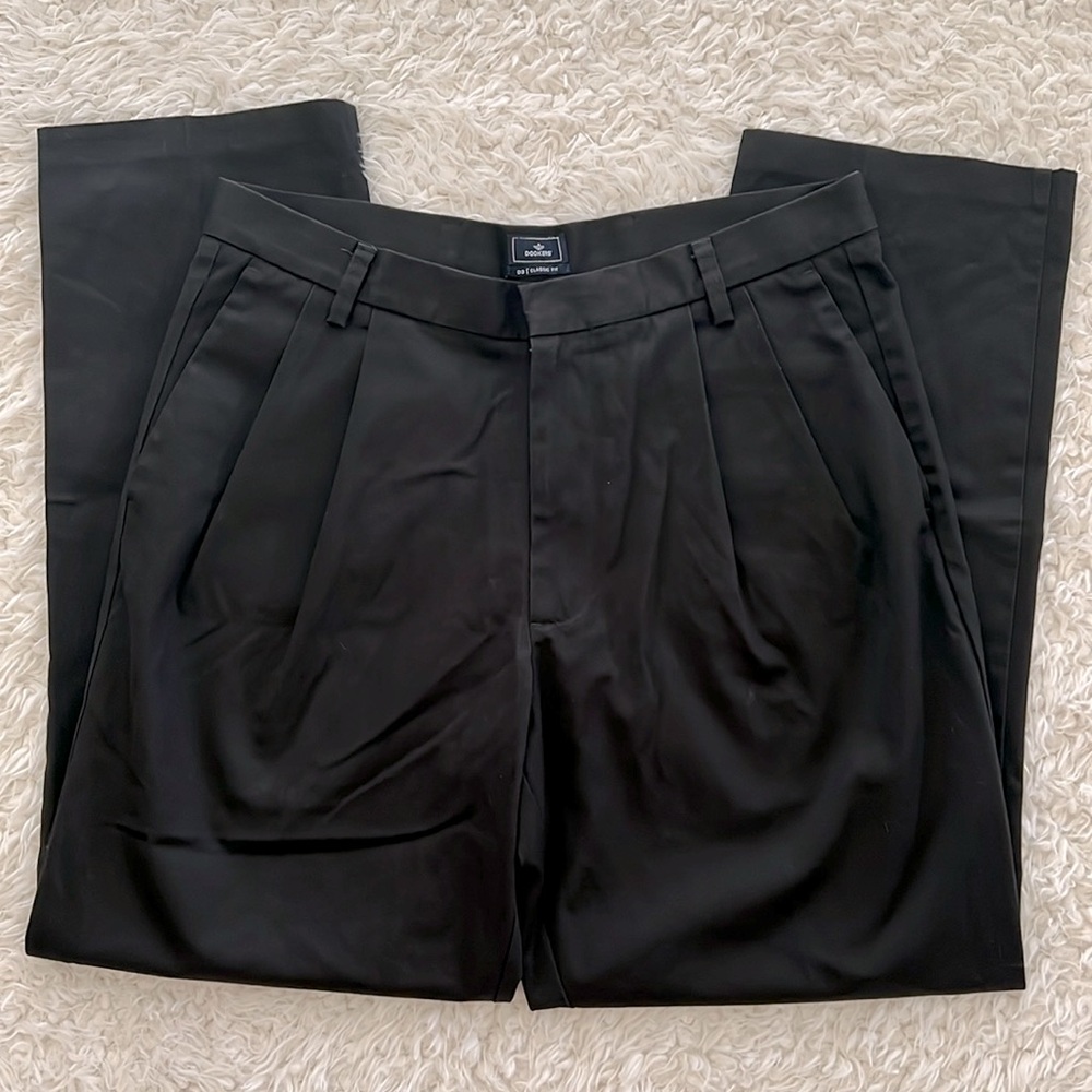 Dockers Classic Fit Black Pants Mens W36 x L32 Dressy Business Casual